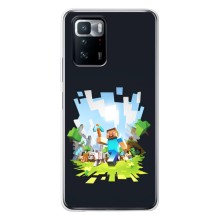Чехол Майнкрафт на Xiaomi POCO X3 GT (AlphaPrint) Minecraft (персонажи Minecraft)