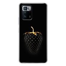 Чехол с изображением  вкусной еды для Xiaomi POCO X3 GT – Чёрная клубника