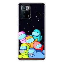 Чехол Амонг Ас для Xiaomi POCO X3 GT (AlphaPrint) (Скины в космосе)