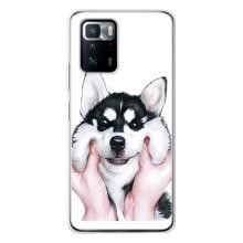 Бампер для Xiaomi POCO X3 GT с картинкой "Песики" (Собака Хаски)