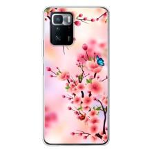 Чохол з картинкою Сакури на Xiaomi POCO X3 GT – Метелики на сакурі
