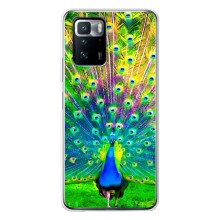 Чехол с птицами на Xiaomi POCO X3 GT (VPrint) (Яркий Павлин)