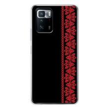Силиконовый Чехол на Xiaomi POCO X3 GT с картинкой Вышиванки – Вышиванка на черном