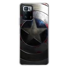 Чехол с Щитом Капитана Америки на Xiaomi POCO X3 GT – Ретро Щит Капитана