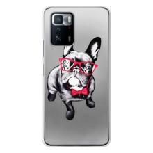 Чехол (ТПУ) Милые собачки для Xiaomi POCO X3 GT – Бульдог в очках