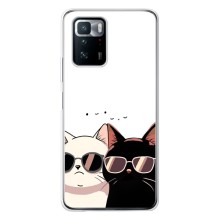 Чехол с рисунком кот на Xiaomi POCO X3 GT (Коты в очках)