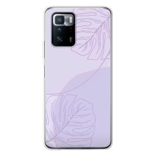 Чехол цветочный дизайн для Xiaomi POCO X3 GT – Монстера фиолетовая