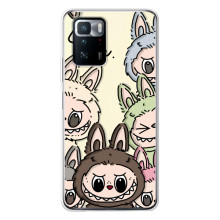 Чехол с Лабубу на Xiaomi POCO X3 GT (Коллаж Лабубу)