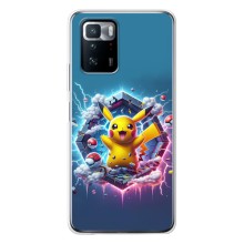 Чехол с Пикачу на Xiaomi POCO X3 GT (Лого Пикачу)
