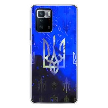 Чехол с украинским гербом на Xiaomi POCO X3 GT (Гербы на синем)