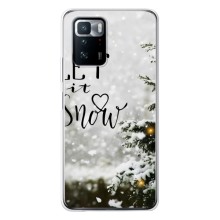 Новогодние, Праздничные Чехлы для Xiaomi POCO X3 GT - 2024 год (Let it snow)