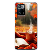 Чехол с уникальным дизайном «Осень с кофе» для Xiaomi POCO X3 GT – Кофе и дождь
