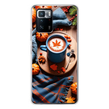 Чехол с уникальным дизайном «Осень с кофе» для Xiaomi POCO X3 GT – Кофе и тыквы