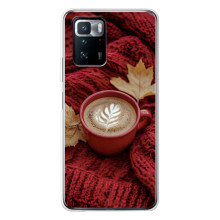Чехол с уникальным дизайном «Осень с кофе» для Xiaomi POCO X3 GT – Кофе на пледе