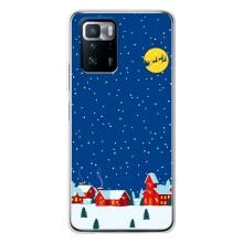 Силиконовый бампер на рождество для Xiaomi POCO X3 GT (Город в снегу)