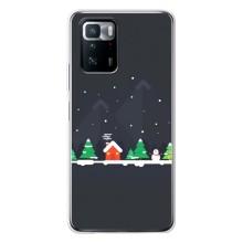 Силиконовый бампер на рождество для Xiaomi POCO X3 GT (Город зимний)