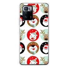 Силиконовый бампер на рождество для Xiaomi POCO X3 GT (Рождественский принт)