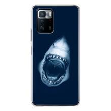 Силиконовый бампер с картинкой животных для Xiaomi POCO X3 GT (Пасть Акулы)
