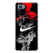 Силиконовый Чехол на Xiaomi POCO X3 GT с картинкой Nike – Nike дым