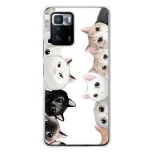 Силиконовый чехол с котиком для Xiaomi POCO X3 GT (Коты)