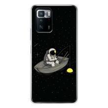 Силиконовый Чехол с принтом "Космонавты" на Xiaomi POCO X3 GT – Космонавт на рыбалке