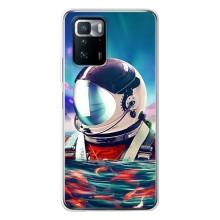 Силиконовый Чехол с принтом "Космонавты" на Xiaomi POCO X3 GT – Космонавт в воде