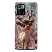 Яркий чехол для Xiaomi POCO X3 GT с Зимними Оленятами