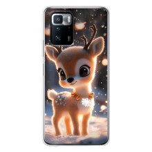 Яркий чехол для Xiaomi POCO X3 GT с Зимними Оленятами – Оленёнок