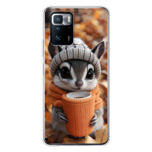 Печатный чехол «Зверята с кофе» для Xiaomi POCO X3 GT