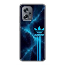 Чехлы Адидас для Xiaomi POCO X4 GT (AlphaPrint) (Синий Адидас)