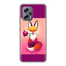 Чехлы с картинкой Лисички для Xiaomi POCO X4 GT (VPrint) (Лисичка с розочкой)