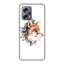 Чехлы с картинкой Лисички для Xiaomi POCO X4 GT (VPrint) (Лисичка в цветочках)