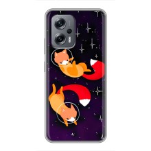 Чехлы с картинкой Лисички для Xiaomi POCO X4 GT (VPrint) (Лисички космонавты)