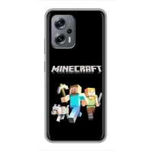 Чохол Майнкрафт на Xiaomi POCO X4 GT (AlphaPrint) Minecraft (герої Minecraft)