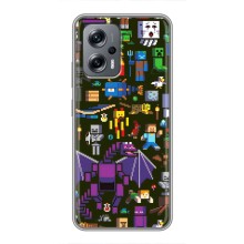 Чохол Майнкрафт на Xiaomi POCO X4 GT (AlphaPrint) Minecraft (Колаж Майнкрафт)
