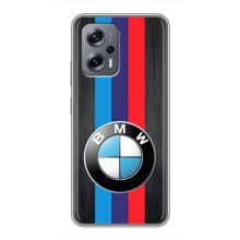 Чехол для Поко X4 GT - с принтом БМВ (AlphaPrint) (Лого BMW)