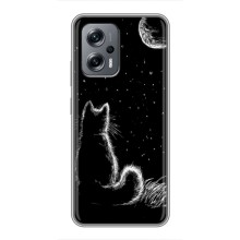 Чехол с принтом для Xiaomi POCO X4 GT (AlphaPrint) Модные коты – Котик и луна