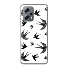 Чехол с птицами на Xiaomi POCO X4 GT (VPrint) (Ласточки)