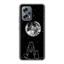 Чехол с рисунком кот на Xiaomi POCO X4 GT (Девушка с котом)