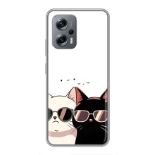Чехол с рисунком кот на Xiaomi POCO X4 GT (Коты в очках)