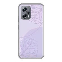Чехол цветочный дизайн для Xiaomi POCO X4 GT – Монстера фиолетовая