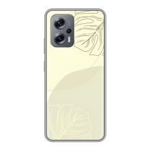 Чехол цветочный дизайн для Xiaomi POCO X4 GT – Зелёный фон