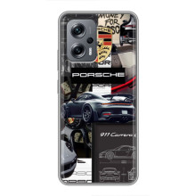 Чохол з авто Порше для Xiaomi POCO X4 GT – Колаж Порше