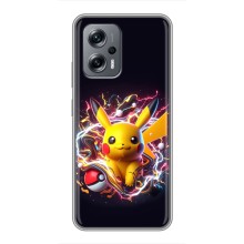 Чехол с Пикачу на Xiaomi POCO X4 GT (Пикачу с мячом)