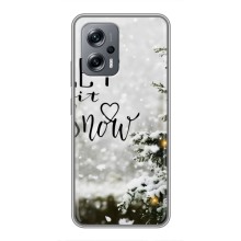 Новорічні, Святкові Чохли для Xiaomi POCO X4 GT - 2024 год (Let it snow)