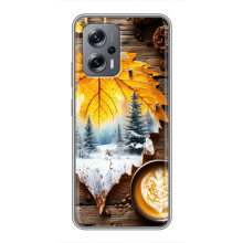 Чехол с уникальным дизайном «Осень с кофе» для Xiaomi POCO X4 GT – Осенне-зимнее кофе
