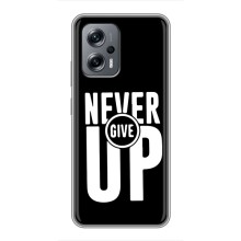 Силиконовый Чехол на Xiaomi POCO X4 GT с картинкой Nike (Never Give UP)