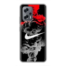 Силиконовый Чехол на Xiaomi POCO X4 GT с картинкой Nike (Nike дым)