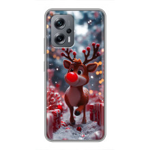 Яркий чехол для Xiaomi POCO X4 GT с Зимними Оленятами – Олень среди подарков