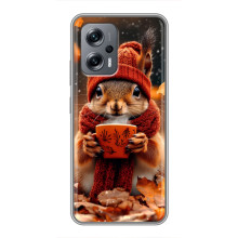 Печатный чехол «Зверята с кофе» для Xiaomi POCO X4 GT – Белка с кофе